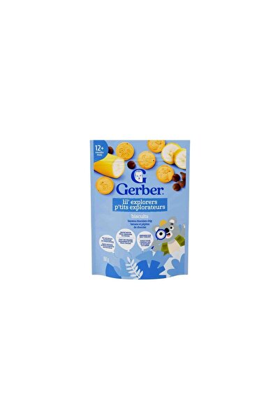 GERBER Biscuits Banana Chocolate Chip 150 g./Muzlu,Çikolatalı Atıştırmalık