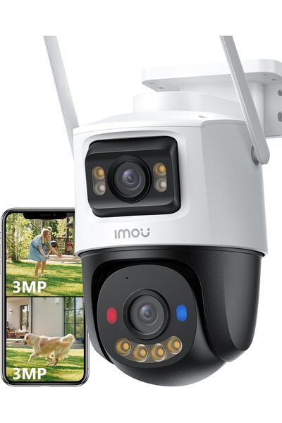 Imou Dual Lens Outdoor Security Camera, 6MP Wireless CCTV Camera for Home wit...