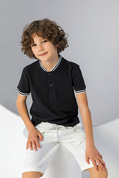 incity Boy's Polo Collar Short Sleeve Cotton T-Shirt-New Season