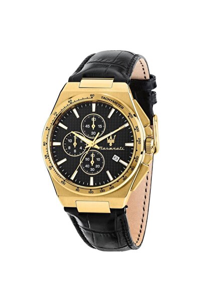 Maserati Ανδρικό R8871653001, Velocita, θήκη από χρυσό ανοξείδωτο ατσάλι, μέγ...