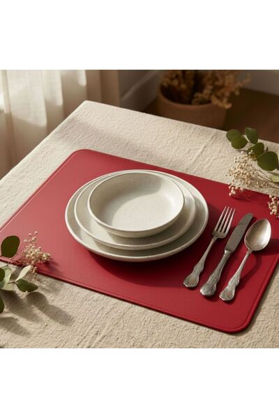 Grand Fine Art 2 bucăți din piele roșie, cusături pe marginea laterală, servi...