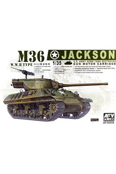 Genel Markalar AF35058 1/35 Ölçek, M36 Jackson U.S. Army 90mm Tank Destroyer ...