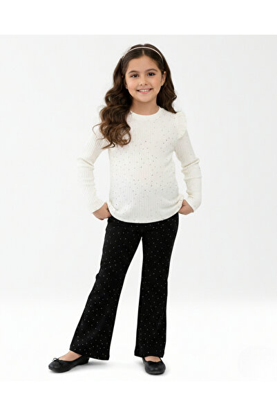 Egelite Girl's Corded Fabric Stoned Transitional Stylish 2-Piece Set L 4-12 Y...