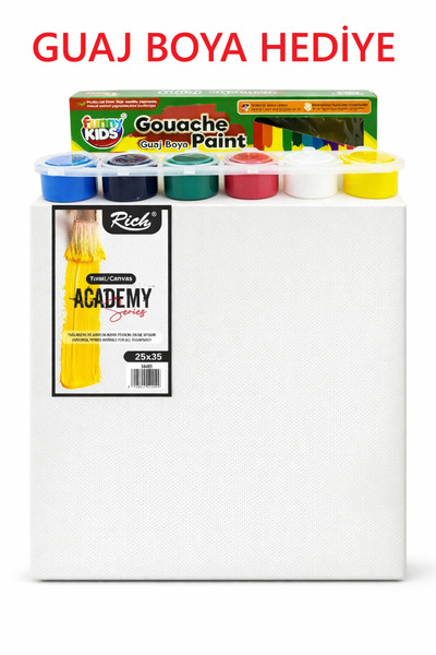 Rich Funny Kids Guaj Boya 6'lı ve Tuval Seti 25x35