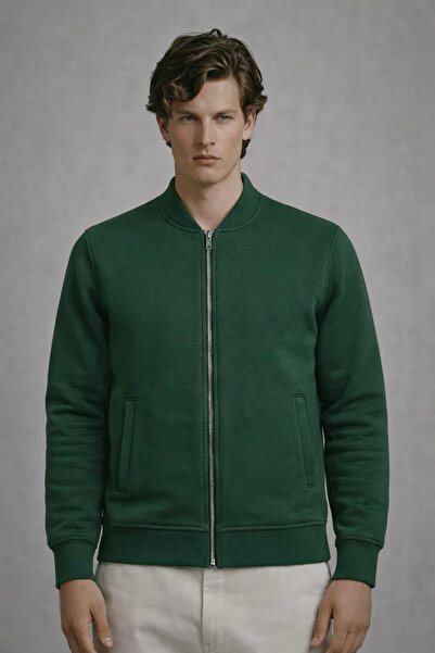 COMBİNE MİCHAİL Чоловічий зелений коледж-піджак з двома кишенями