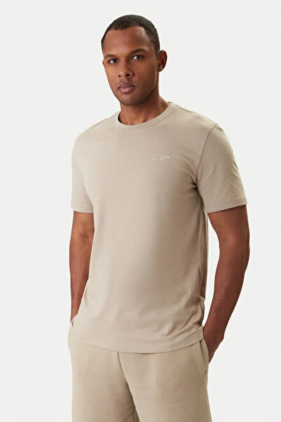 Guess Ανδρικό μπλουζάκι με κοντό μανίκι Marzio με λαιμόκοψη ποδηλάτου σε γκρι...