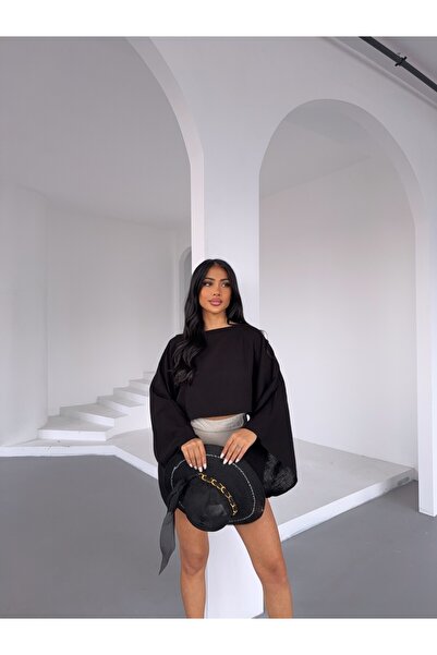 CARLA MARA Muslin Linen Blouse Black