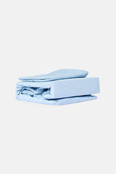 YOTO Single Size 2 Pcs Solid Lasting Durability Fitted Sheets, Light Blue