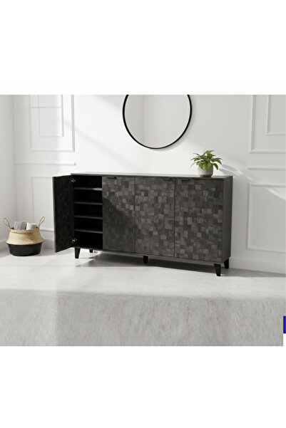 SADANHOME Stylish 4-door shoe organizer, 5 layers - 120X35X92 cm