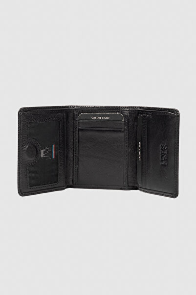 LEWİS POLO محفظة رجالية عملية من الجلد الأصلي قابلة للطي ومزودة بمغناطيس من م...