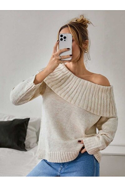 CEMKA KADIN MADONNA YAKA ŞARDONLU KAZAK