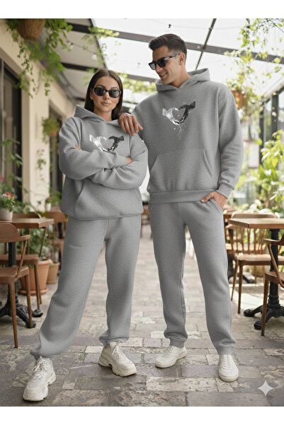 WOODROFFE Sevgili Kombini Printed Bottom and Top Hooded Oversized Tracksuit (...