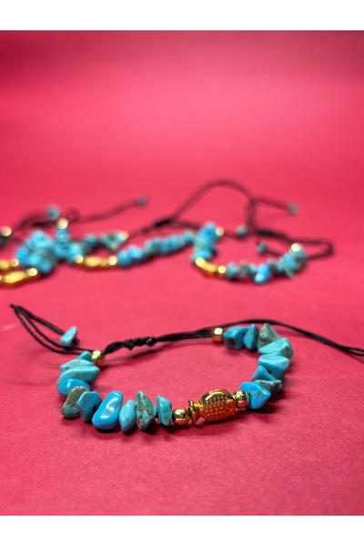 gemsartdeco Turquoise Natural Stone Bracelet with Fish Symbol