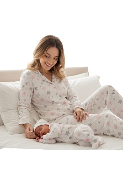 SARIGELİN HOME CONCEPT ANNE BEBEK LOHUSA SET. ANNE PİJAMA+BEBEK TULUM SET. HA...