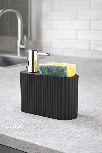 lungo home Liquid Soap Dispenser with Sponge Holder, Detergent Dispenser with...