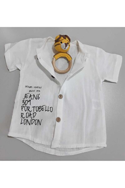 Sönmez Baby PORTOBELLO MÜSLİN YAZLIK DÜĞMELİ BEBE ÇOCUK TEK ÜST GÖMLEK