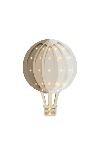 Generic Hot Air Balloon Lamp Blue Rainbow Wooden Night Light for Kids Room