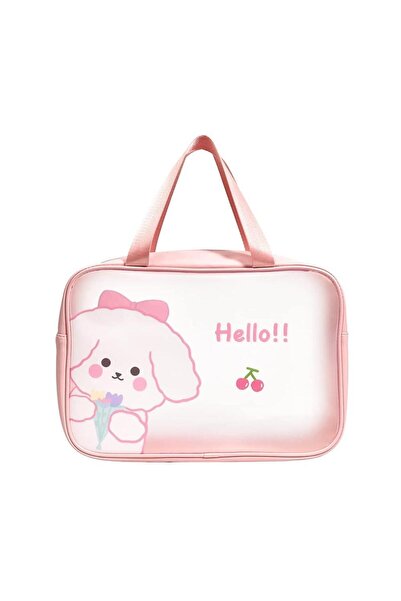 Arabest PVC Makeup Bag with Handle and Zipper, Waterproof Travel Toiletry Bag...