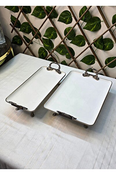 SEÇKİNEV PİSA 2 PARÇA PORSELEN ESKİTME DETAYLI 4 AYAKLI KULPLU ÇEYİZLİK, İKRA...