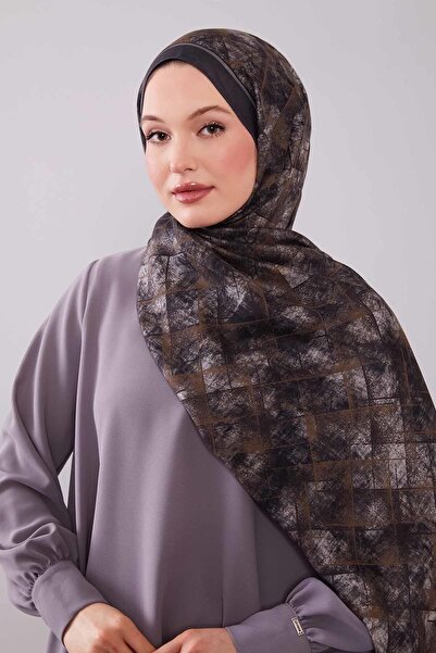 Levidor Smoked Baklava Pattern Wool Silk Shawl