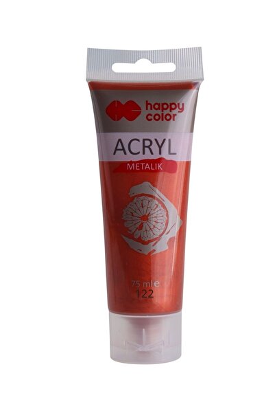 HAPPY COLOR Culoare acrilica 75 ml, rosu auriu metalic,