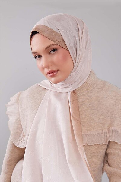 Levidor Cream Honeycomb Embroidered Monogram Shawl