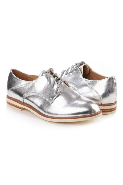 WildFashion Metallic smart shoes, with laces and wide heel, CH2544-6