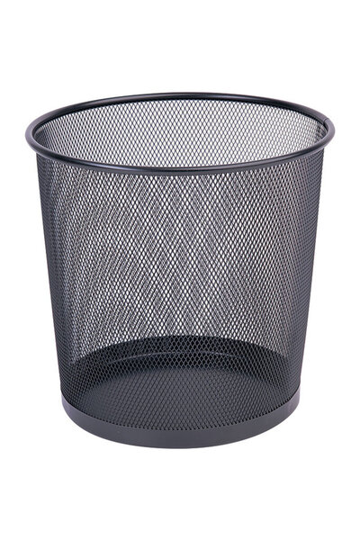 Q-Connect Cos metalic Mesh, pentru hartii, 12 litri, - negru