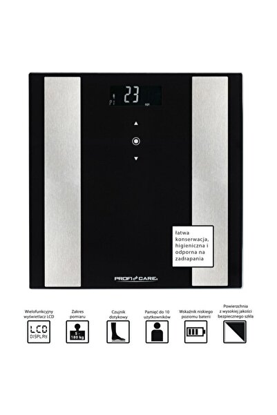 ProfiCare Cântar de baie PC-PW 3007 Negru