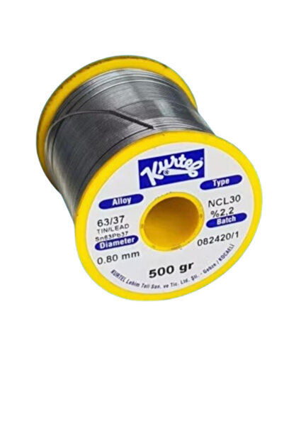 Kurtel Sn63/Pb37 NCL30 (No Clean) Lehim Teli (500 gr. Makara) 0,80 mm
