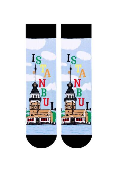 CARNAVAL SOCKS Kız Kules Istanbul View Themed Unisex Socks