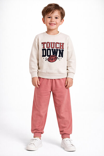 mb kids طقم بدلة رياضية للأولاد من تاتش داون مطبوع 2Ip M موسمي