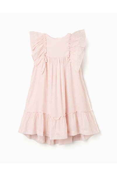 Ziddy فستان قصير من الكريب، لون وردي فاتح، طول 7/8