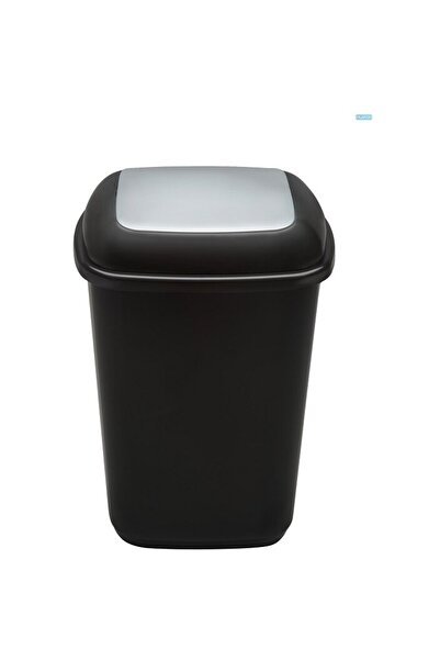PLAFOR Plastic selective recycling bin, capacity 28l, Quatro - black with gra...