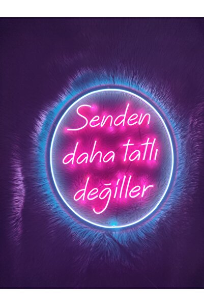 dekoraven Senden Daha Tatlı Değiller Neon LED Tabela | Tatlıcı ve Pastane İçi...