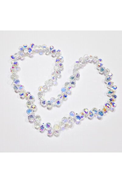 Prestij Boncuk خرز كريستال شفاف عاكس للضوء مقاس 8 مم، مادة لامعة لصنع المجوهرات