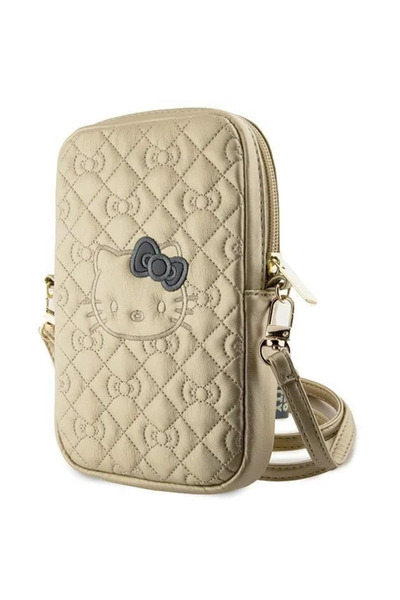 Hello Kitty Quilted Bows Strap bag - gold