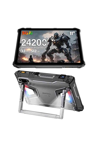 ULEFONE Armor Pad 5 Ultra 5G 200LM Projeksiyon 24000 mAh Batarya Android Tablet