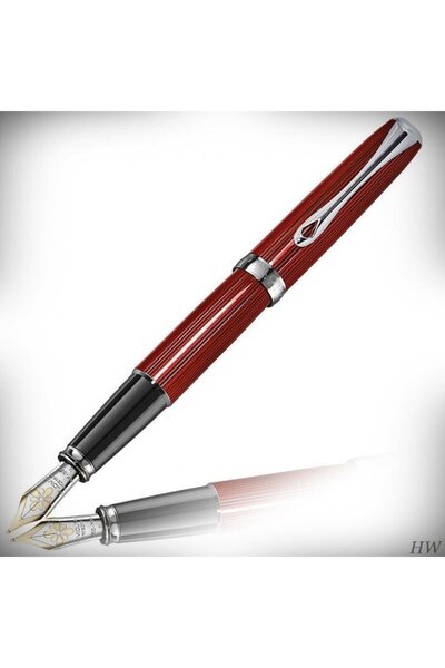 Diplomat Excellence A2 - Sky-Line Red - stilou cu penita M, aurita 14kt.
