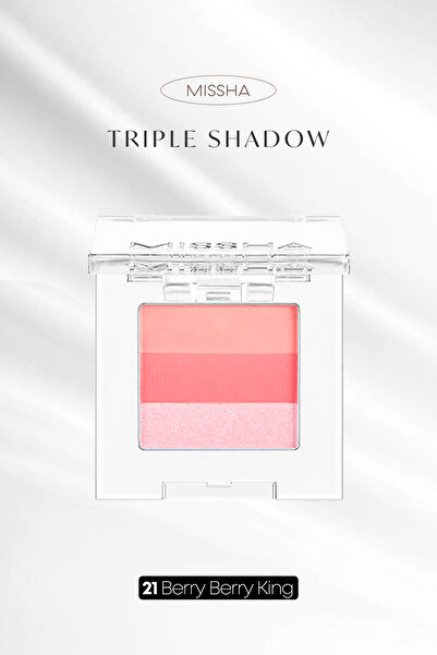 Missha Yumuşak Dokulu, Dökülme Yapmayan 3 Renkli Göz Farı Triple Shadow (21 B...