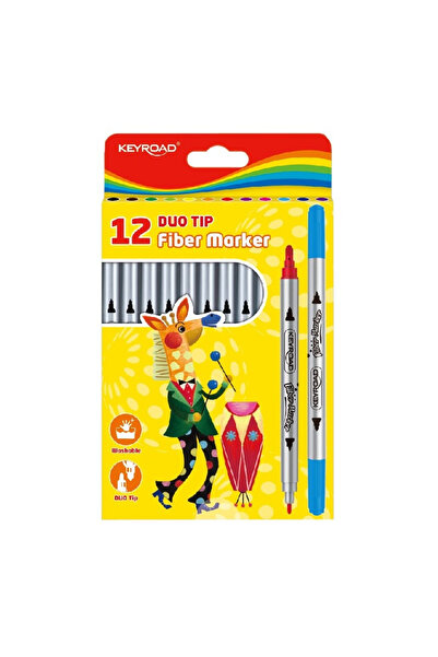 KEYROAD Carioca 12 culori Duo Washable, 2 capete, varf 2/4mm, KR971414