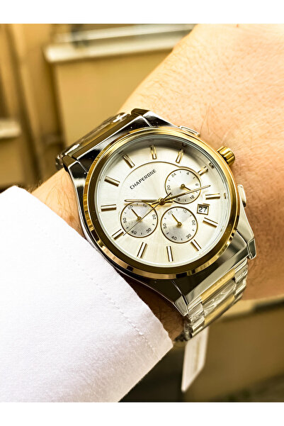 Chaperone C2484 Original Steel Men's Wristwatch Waterproof with 24-Month Warr...