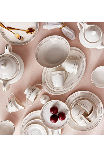 Evren 95-Piece New Bone China Dinner Set - Serves 12