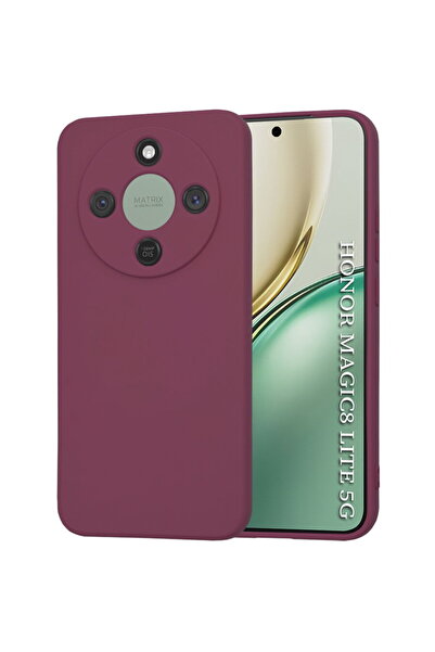 Techsuit Husă pentru Honor Magic8 Lite - SoftFlex - Roșu Prună