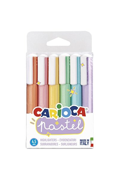 CARIOCA Textmarkere, 6 buc/set, Pastel - culori pastel