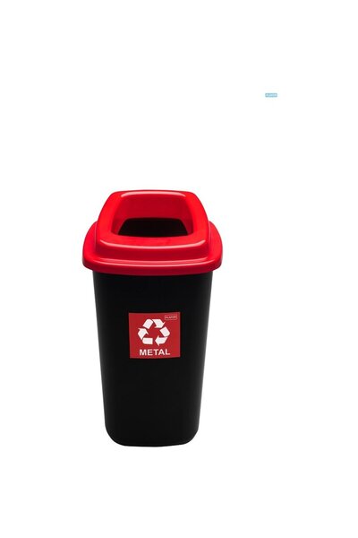 PLAFOR Selective recycling plastic bin, capacity 90l, Assorted - black with r...