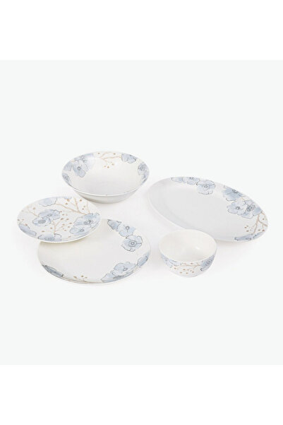 EVA 23-Piece New Bone China Dinner Set - Serves 6