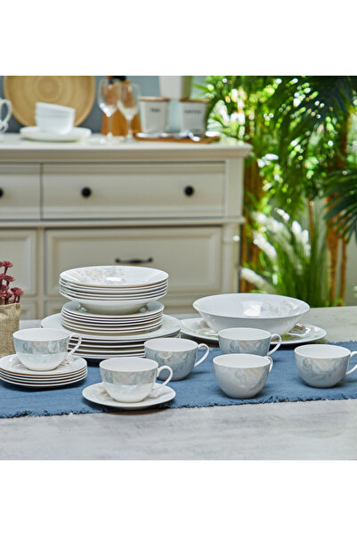 Generic Evanesce 32-Piece New Bone China Dinner Set - Serves 6