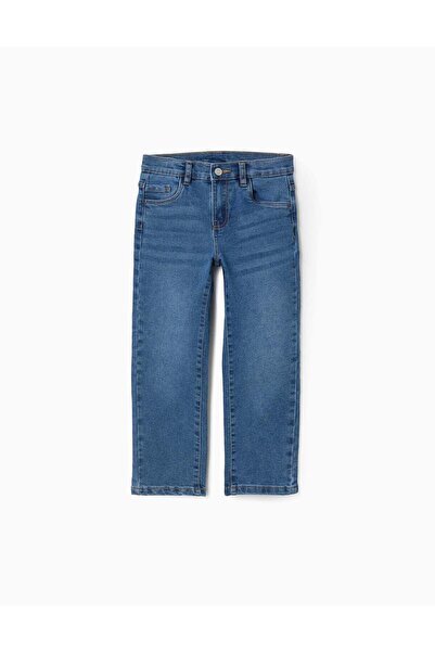 Ziddy بنطلون جينز بقصة مستقيمة للأولاد، أزرق