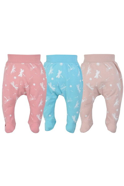 Koala Șosete mici pentru bebeluși din bumbac Dragonfly turcoaz, mărimea 74 (6...